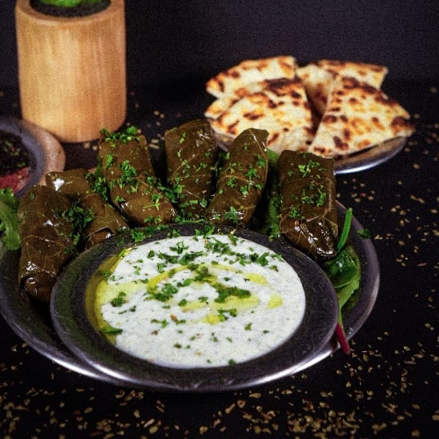 Grape Leaves Plate.