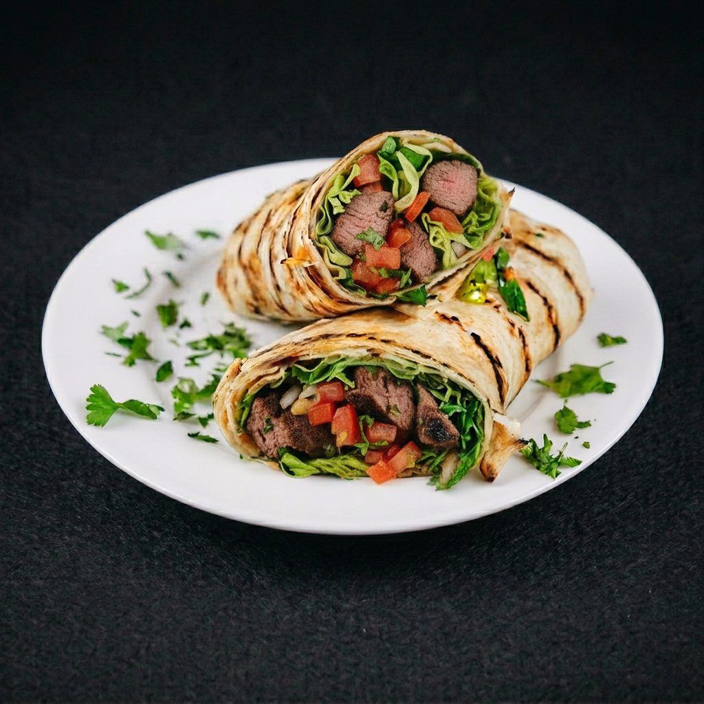 Beef Kebab Wrap.